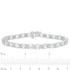 Thumbnail Image 4 of 5.0mm White Topaz and Diamond Accent Line Bracelet in Sterling Silver - 7.5"