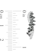 Thumbnail Image 3 of 1/2 CT. T.W. Enhanced Black and White Diamond Scatter Twist Hoop Earrings in 10K White Gold