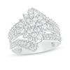 Thumbnail Image 0 of 2 CT. T.W. Composite Diamond Bypass Waterfall Ring in 10K White Gold