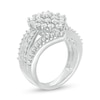Thumbnail Image 3 of 2 CT. T.W. Composite Diamond Bypass Waterfall Ring in 10K White Gold