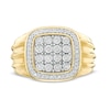 Thumbnail Image 3 of Men's 1/4 CT. T.W. Composite Diamond Cushion Frame Ring in 10K Gold