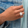 Thumbnail Image 2 of 1/3 CT. T.W. Diamond Multi-Row Geometric Ring in Sterling Silver
