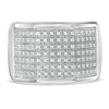 Thumbnail Image 4 of 1/3 CT. T.W. Diamond Multi-Row Geometric Ring in Sterling Silver