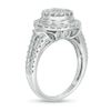 Thumbnail Image 3 of 1-1/2 CT. T.W. Composite Baguette and Round Diamond Frame Engagement Ring in 14K White Gold