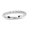 White Topaz Eternity Band in Sterling Silver