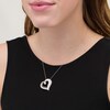Thumbnail Image 2 of 1 CT. T.W. Diamond Tilted Heart Pendant in 10K White Gold