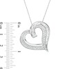 Thumbnail Image 2 of 1 CT. T.W. Diamond Tilted Heart Pendant in 10K White Gold