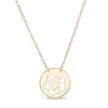 Thumbnail Image 1 of Mini Cut-Out Hibiscus Disc Necklace in 14K Gold