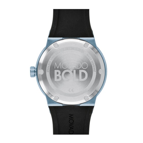 Men's Movado BoldÂ®Blue IP Strap Watch with Black Dial (Model: 3600626)