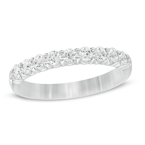 1/2 CT. T.w. Certified Diamond Nine Stone Wedding Band in Platinum (G/Vs2)