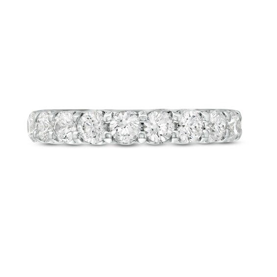 1 CT. T.w. Certified Diamond Nine Stone Wedding Band in Platinum (G/Vs2)