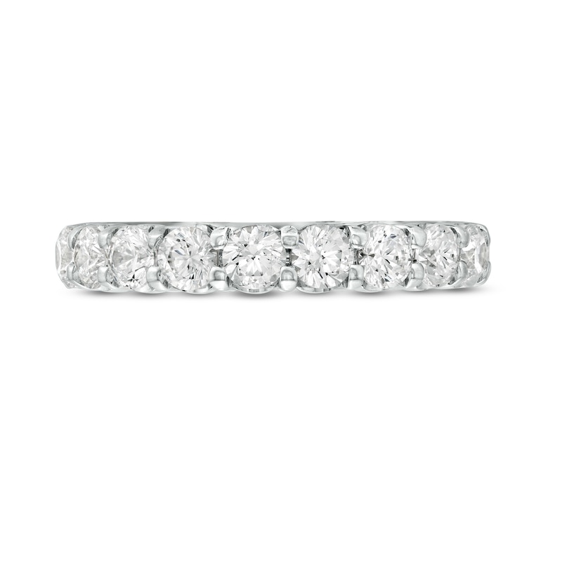 1 CT. T.W. Certified Diamond Nine Stone Wedding Band in Platinum (G/VS2)