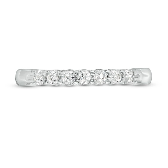 1/4 CT. T.w. Certified Diamond Seven Stone Wedding Band in Platinum (G/Vs2)