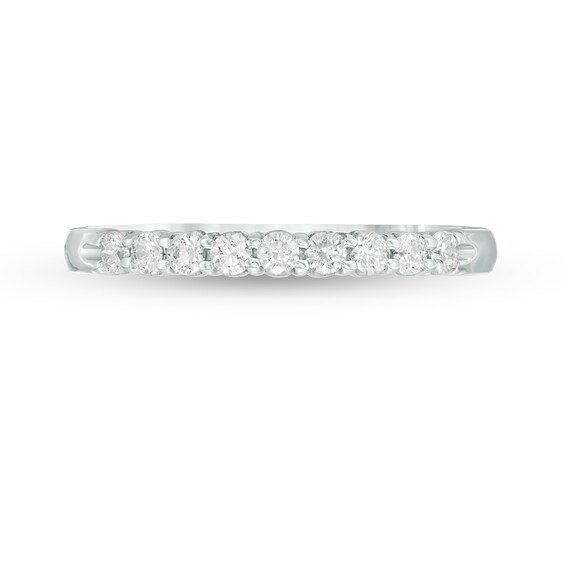 1/ CT. T.w. Certified Diamond Nine Stone Wedding Band in Platinum (G/Vs2