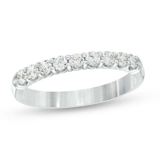 1/3 CT. T.w. Certified Diamond Nine Stone Wedding Band in Platinum (G/Vs2)