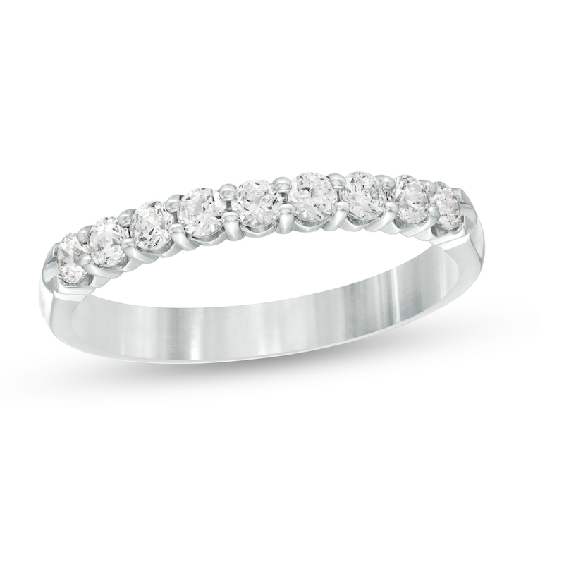 1/3 CT. T.W. Certified Diamond Nine Stone Wedding Band in Platinum (G/VS2)