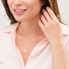 Thumbnail Image 2 of Mini Snowcapped Mountain Range Stamped Disc Necklace in 14K Gold