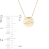 Thumbnail Image 2 of Mini Snowcapped Mountain Range Stamped Disc Necklace in 14K Gold