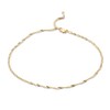 Thumbnail Image 1 of 1.7mm Diamond-Cut Singapore Chain Anklet in Solid 14K Gold - 10"