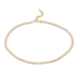 2.7mm Curb Chain Anklet in Solid 14K Gold - 10&quot;