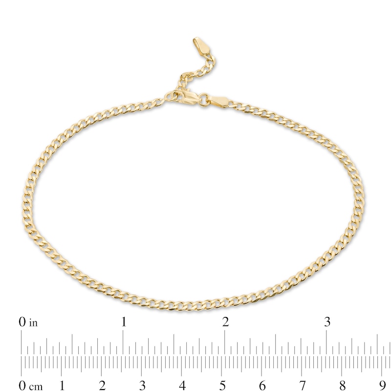 Personalized monogram bracelet or anklet with Figaro chain in Sterling  Silver or solid karat gold: 10K, 14K or 18K.