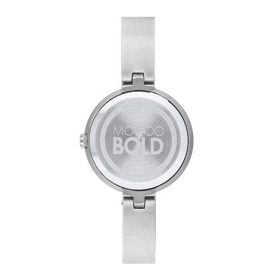 Ladies' Movado BoldÂ® Crystal Bangle Watch with Transparent Mother-of Pearl Dial (Model: 3600629)