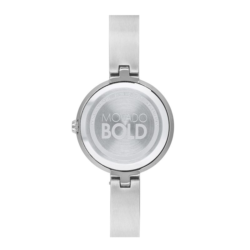 Main Image 3 of Ladies' Movado Bold® Crystal Bangle Watch with Transparent Mother-of Pearl Dial (Model: 3600629)