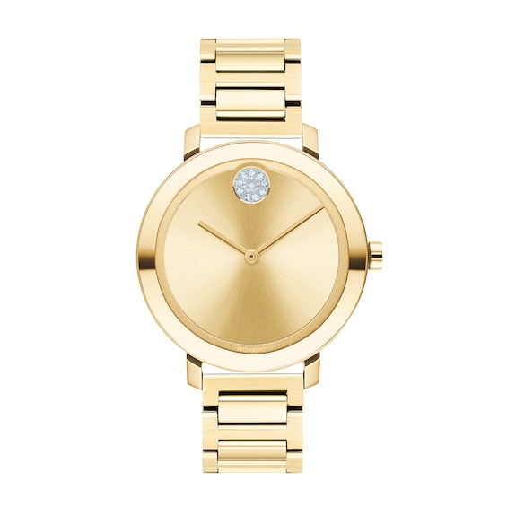 Ladies' Movado BoldÂ®Evolution Crystal Gold-Tone Watch (Model: 3600649)