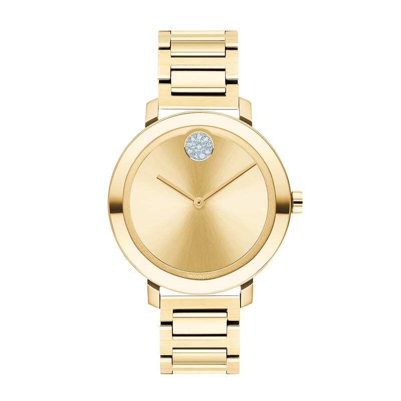 Main Image 1 of Ladies' Movado Bold®Evolution Crystal Gold-Tone Watch (Model: 3600649)
