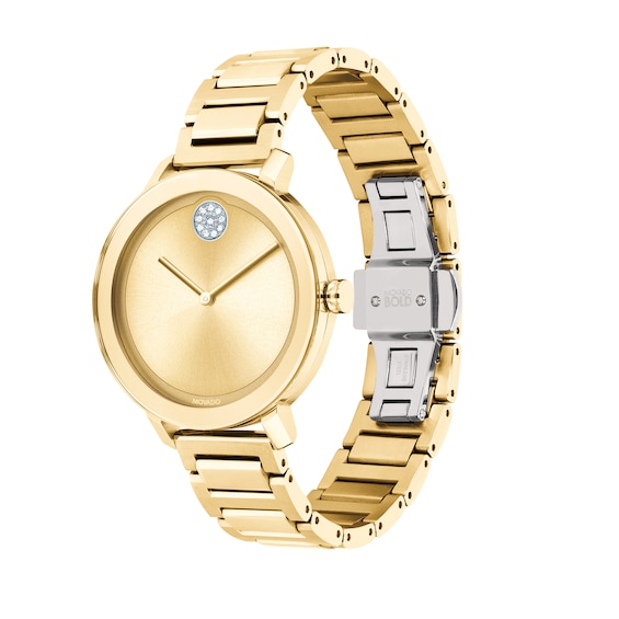 Ladies' Movado BoldÂ®Evolution Crystal Gold-Tone Watch (Model: 3600649)