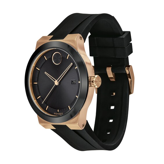 Men's Movado BoldÂ® Bronze IP Strap Watch with Black Dial (Model: 3600622)