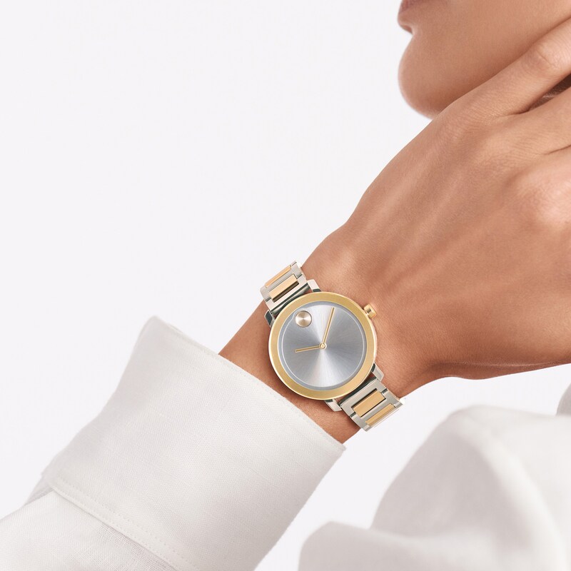 Main Image 2 of Ladies' Movado Bold®Two-Tone Watch with Silver-Tone Dial (Model: 3600651)