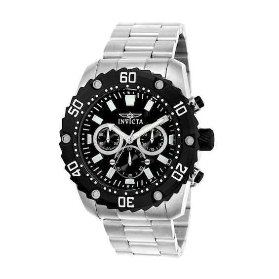 Men's Invicta Pro Diver Chronograph Watch with Black Dial (Model: 22516)