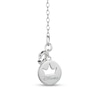 Thumbnail Image 2 of Enchanted Disney Cinderella 1/6 CT. T.W. Diamond Carriage Pendant in Sterling Silver - 24"