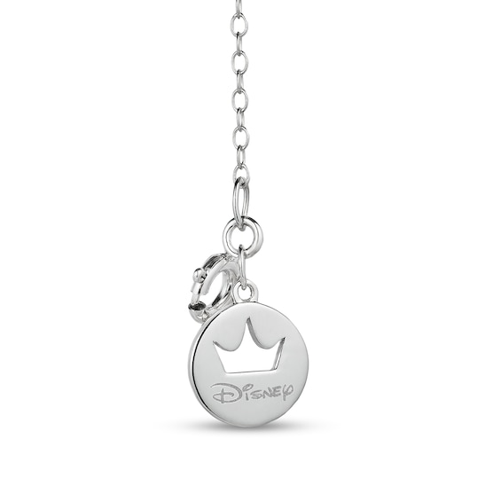 Enchanted Disney Cinderella 1/6 CT. T.w. Diamond Carriage Pendant in Sterling Silver - 24"