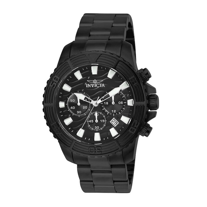 Men's Invicta Pro Diver Chronograph Black IP Strap Watch (Model: 24005)