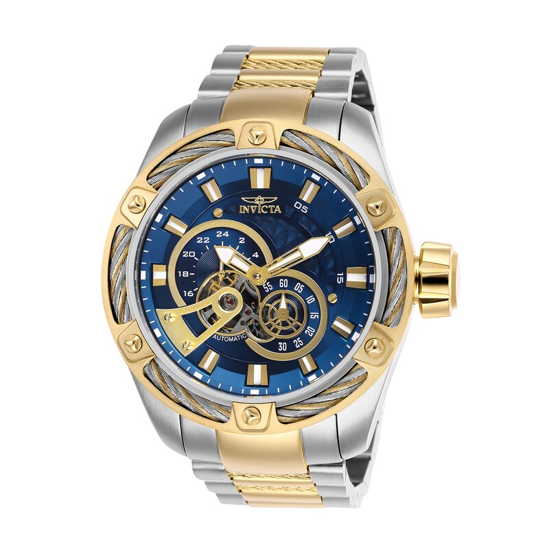 Invicta Bolt Automatic Chronograph Two-Tone Watch with Blue Dial (Model: | Zales