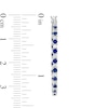 Thumbnail Image 2 of Alternating Lab-Created Blue and White Sapphire Inside-Out Hoop Earrings in Sterling Silver
