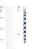 Thumbnail Image 3 of Alternating Lab-Created Blue and White Sapphire Inside-Out Hoop Earrings in Sterling Silver