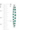 Thumbnail Image 3 of Alternating Lab-Created Emerald and White Sapphire Inside-Out Hoop Earrings in Sterling Silver