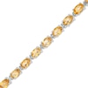 Thumbnail Image 0 of Sideways Oval Citrine Tennis Bracelet in Sterling Silver - 7.25"