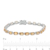 Thumbnail Image 3 of Sideways Oval Citrine Tennis Bracelet in Sterling Silver - 7.25"