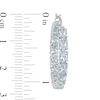 Thumbnail Image 3 of Oval Blue Topaz Inside-Out Hoop Earrings in Sterling Silver