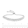 Thumbnail Image 2 of 1/2 CT. T.W. Diamond Wave Bolo Bracelet in Sterling Silver - 9.5"