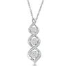 Thumbnail Image 1 of 1/4 CT. T.W. Composite Diamond Spiral Twist Pendant in Sterling Silver