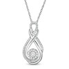 Thumbnail Image 1 of 1/4 CT. T.W. Diamond Curlicue Infinity Pendant in Sterling Silver
