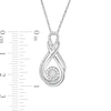 Thumbnail Image 2 of 1/4 CT. T.W. Diamond Curlicue Infinity Pendant in Sterling Silver