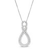 Thumbnail Image 1 of 1/2 CT. T.W. Diamond Double Infinity Loop Pendant in 10K White Gold