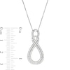 Thumbnail Image 3 of 1/2 CT. T.W. Diamond Double Infinity Loop Pendant in 10K White Gold