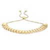 Thumbnail Image 1 of Diamond-Cut Ribbed Bolo Bracelet in Hollow 10K Gold - 10.5"
